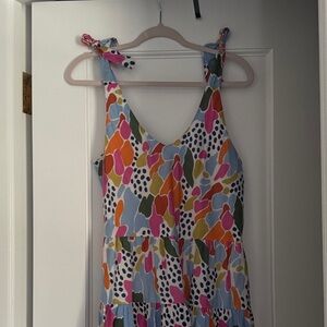 THML Cotton Multicolor Abstract Pattern maxi Dress